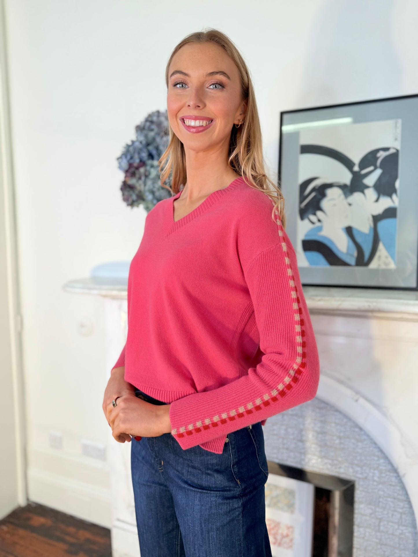 Cocoa Cashmere Alaina Jumper Deep Pink