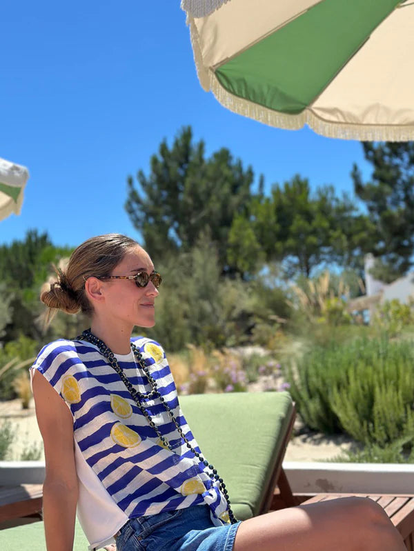 Vilagallo Striped T-Shirt With Lemon Knot