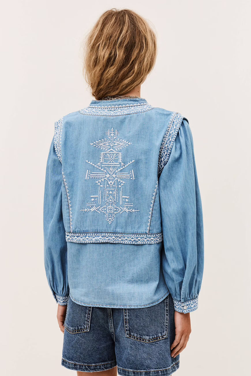 Ba&Sh Laura Demin Shirt