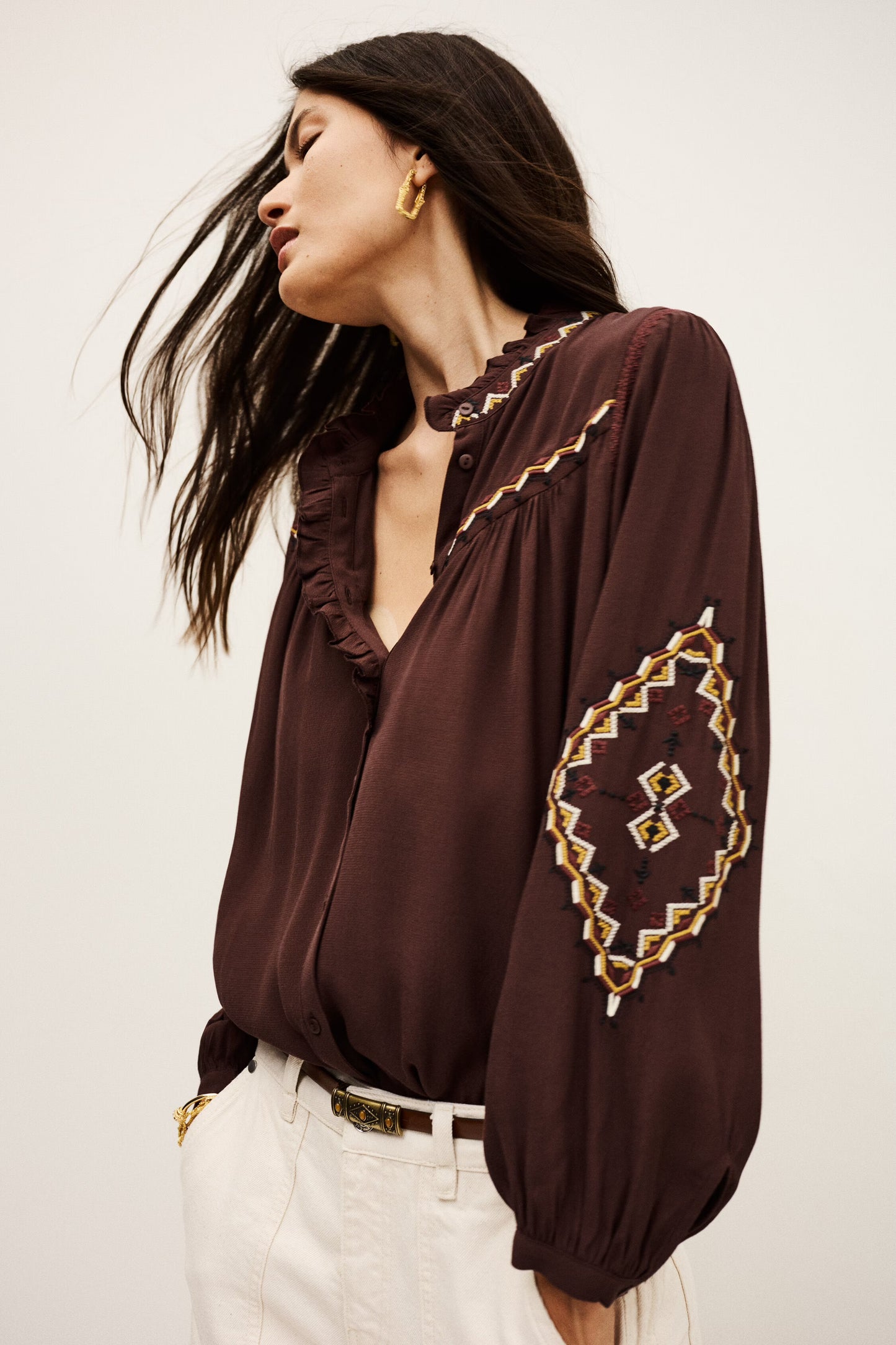 Ba&sh Tate Top Chocolate
