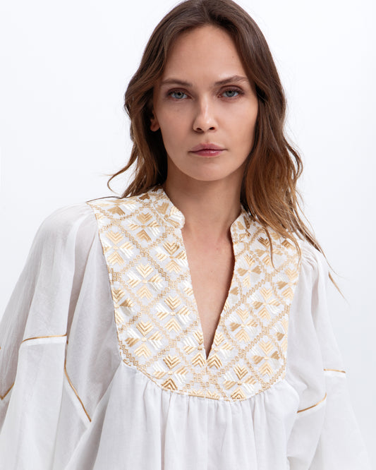 Greek Archaic Kori Tunic Flake Bib Collar