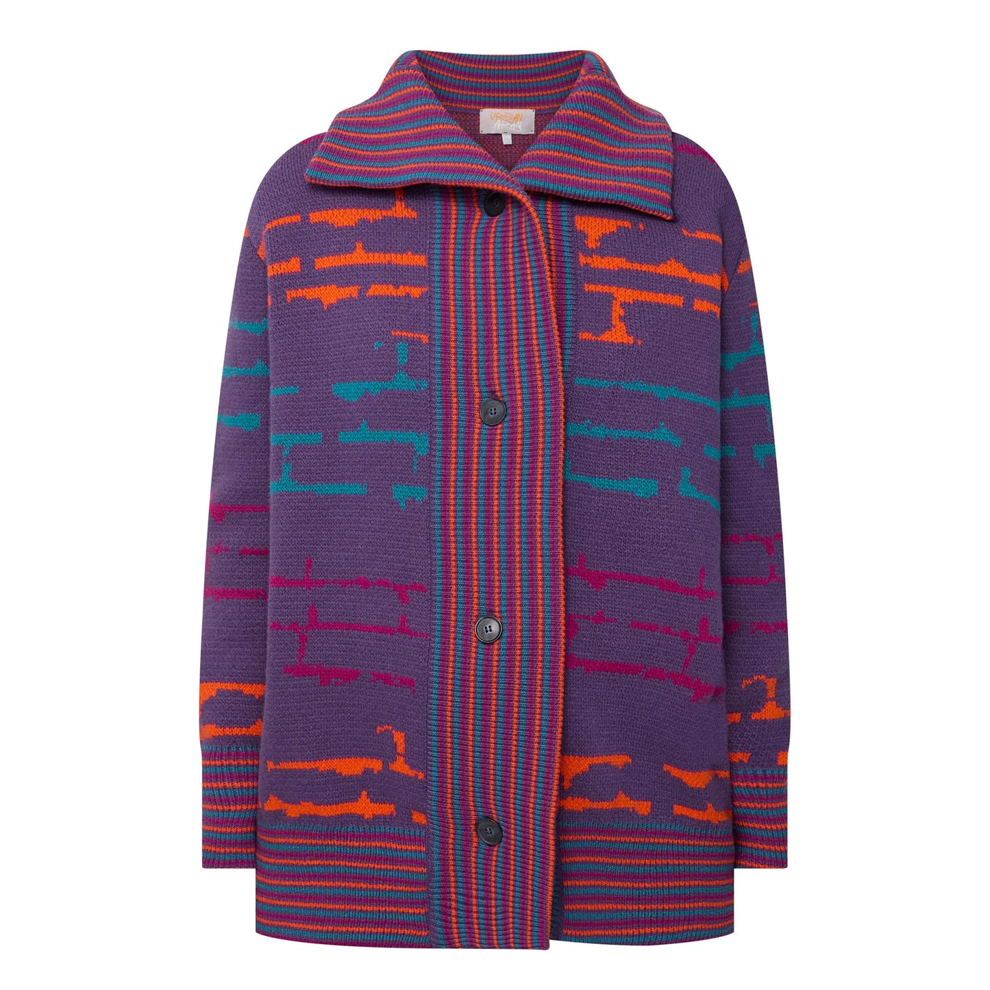 Urban Aran Graphic Long Bomber Purple