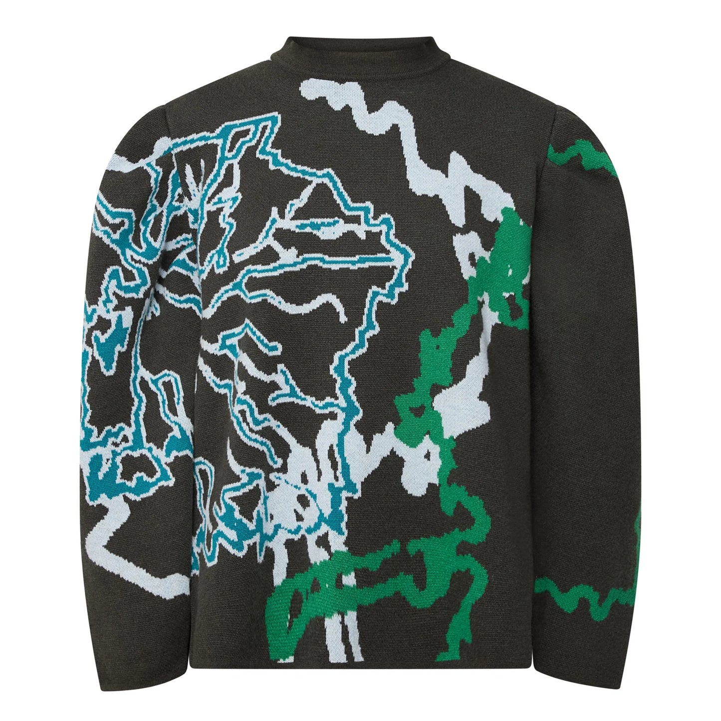 Urban Aran Graphic Barrel-Sleeve Sweater