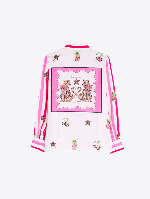 Vilagallo Striped And Leopard Shirt