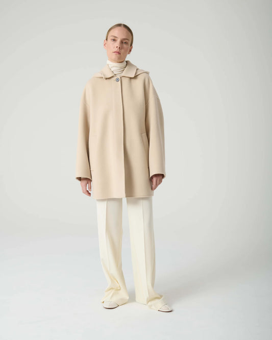 Beatrice B Short Double Coat Cream