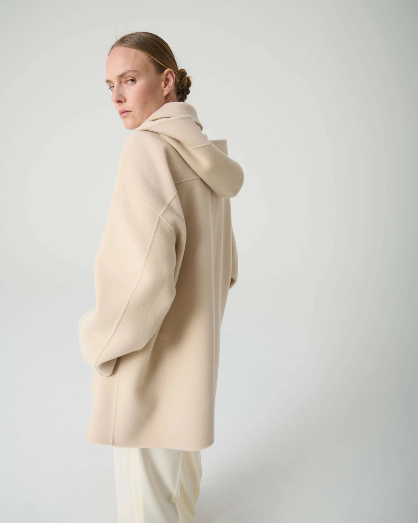 Beatrice B Short Double Coat Cream