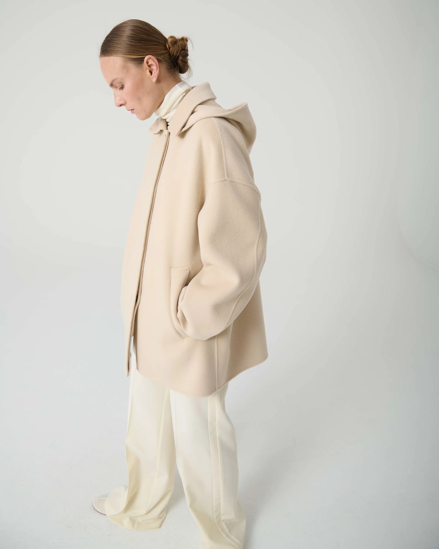 Beatrice B Short Double Coat Cream