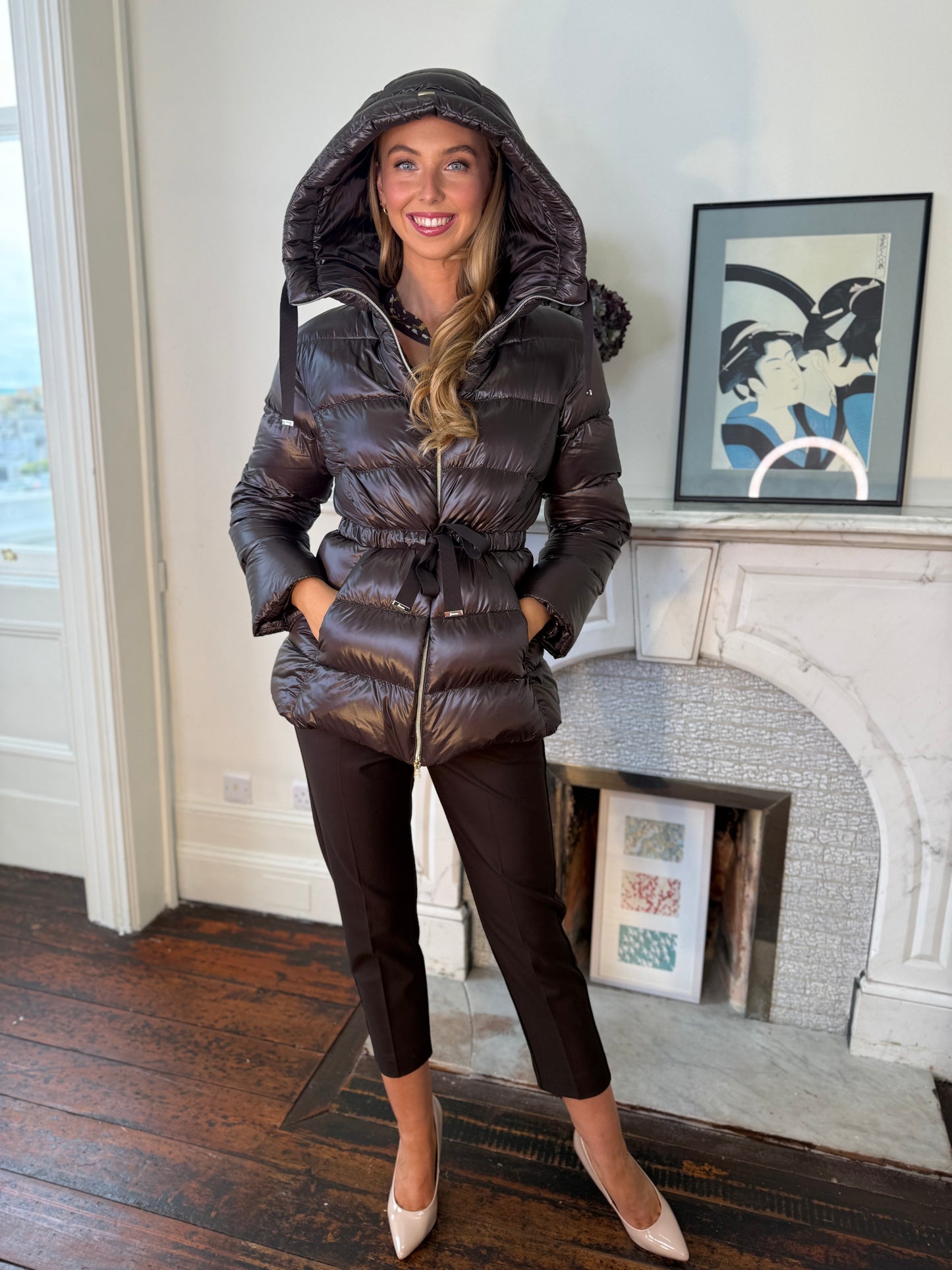 Herno Piumino Corto Marrone Short Puffa
