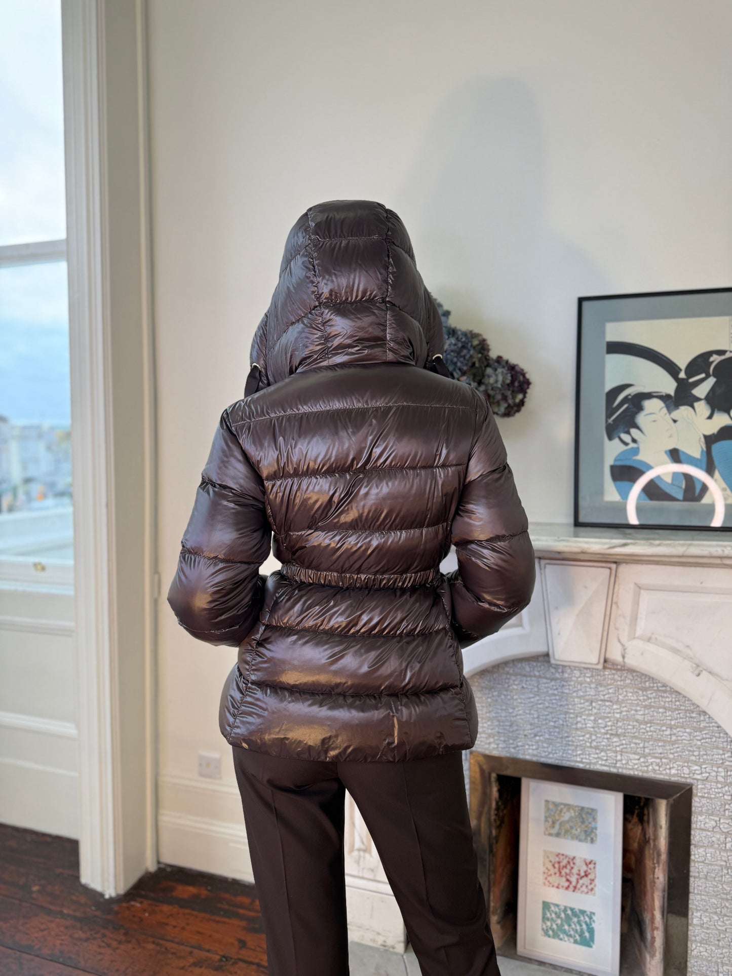 Herno Piumino Corto Marrone Short Puffa