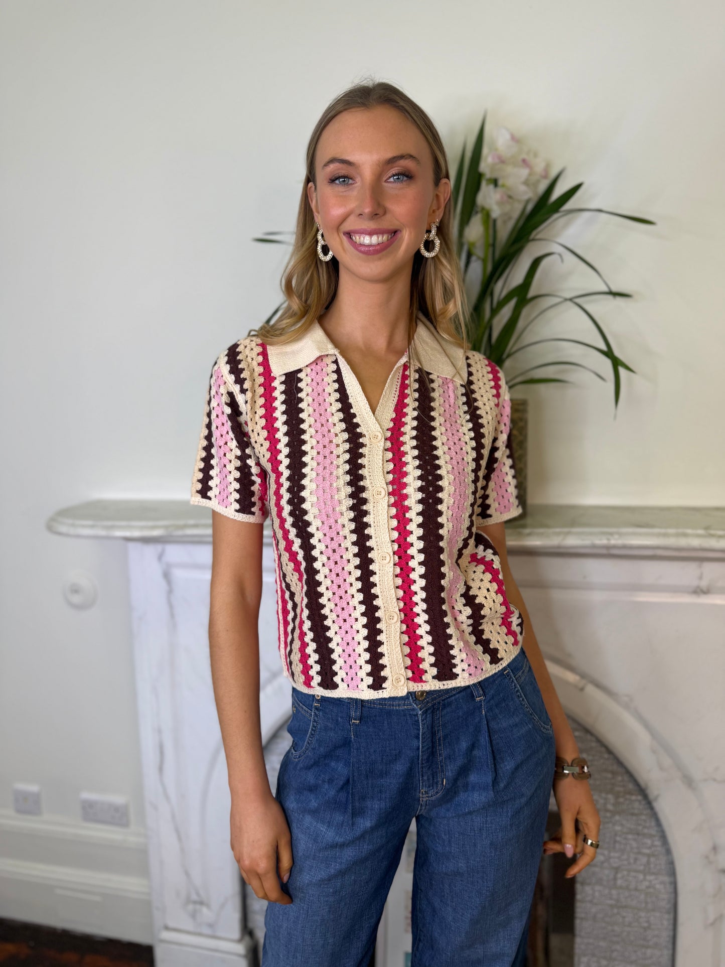 Suncoo Gigi Zig Zag Printed Top