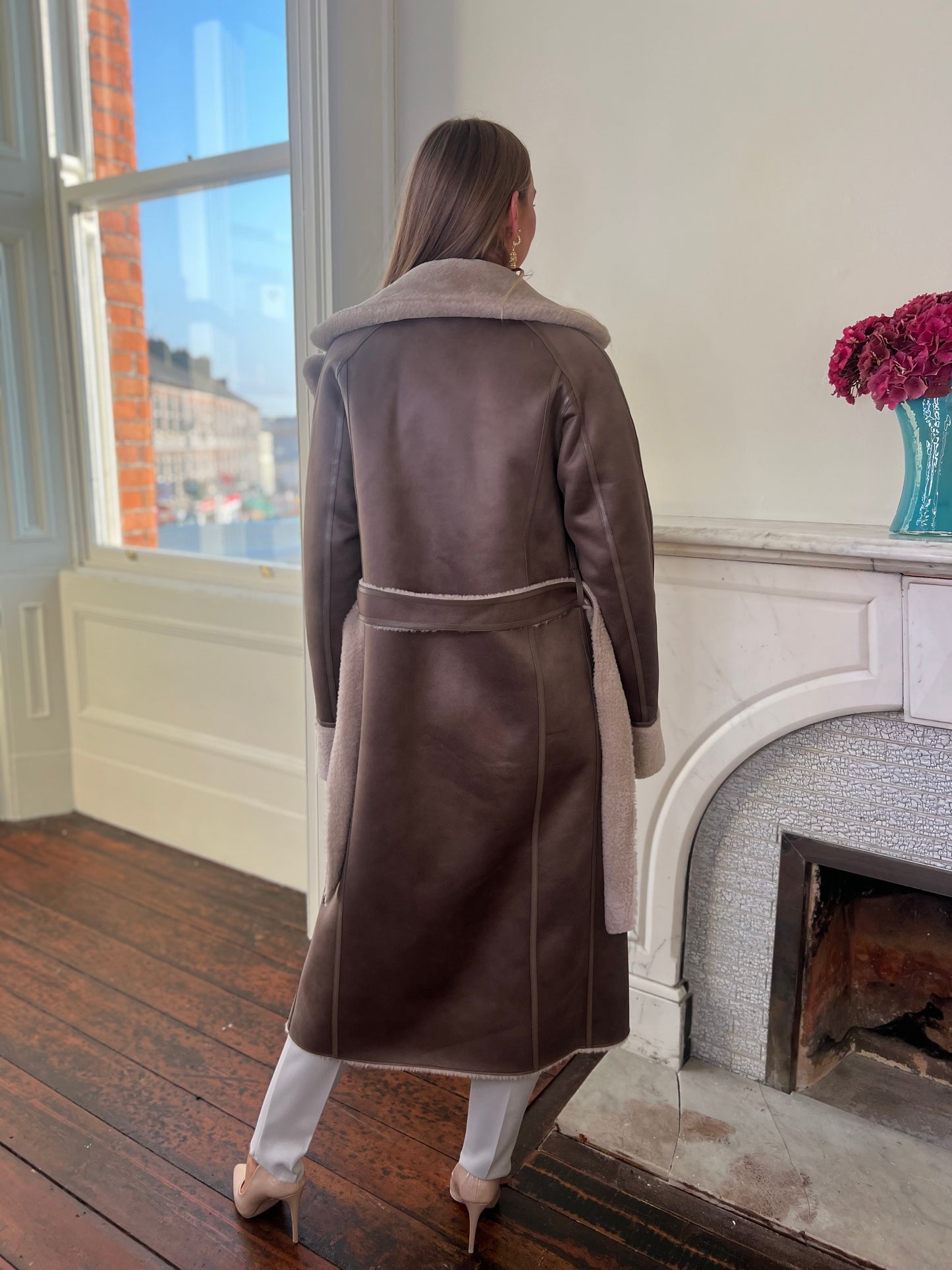 Urbancode Reversible Teddy Coat in Taupe