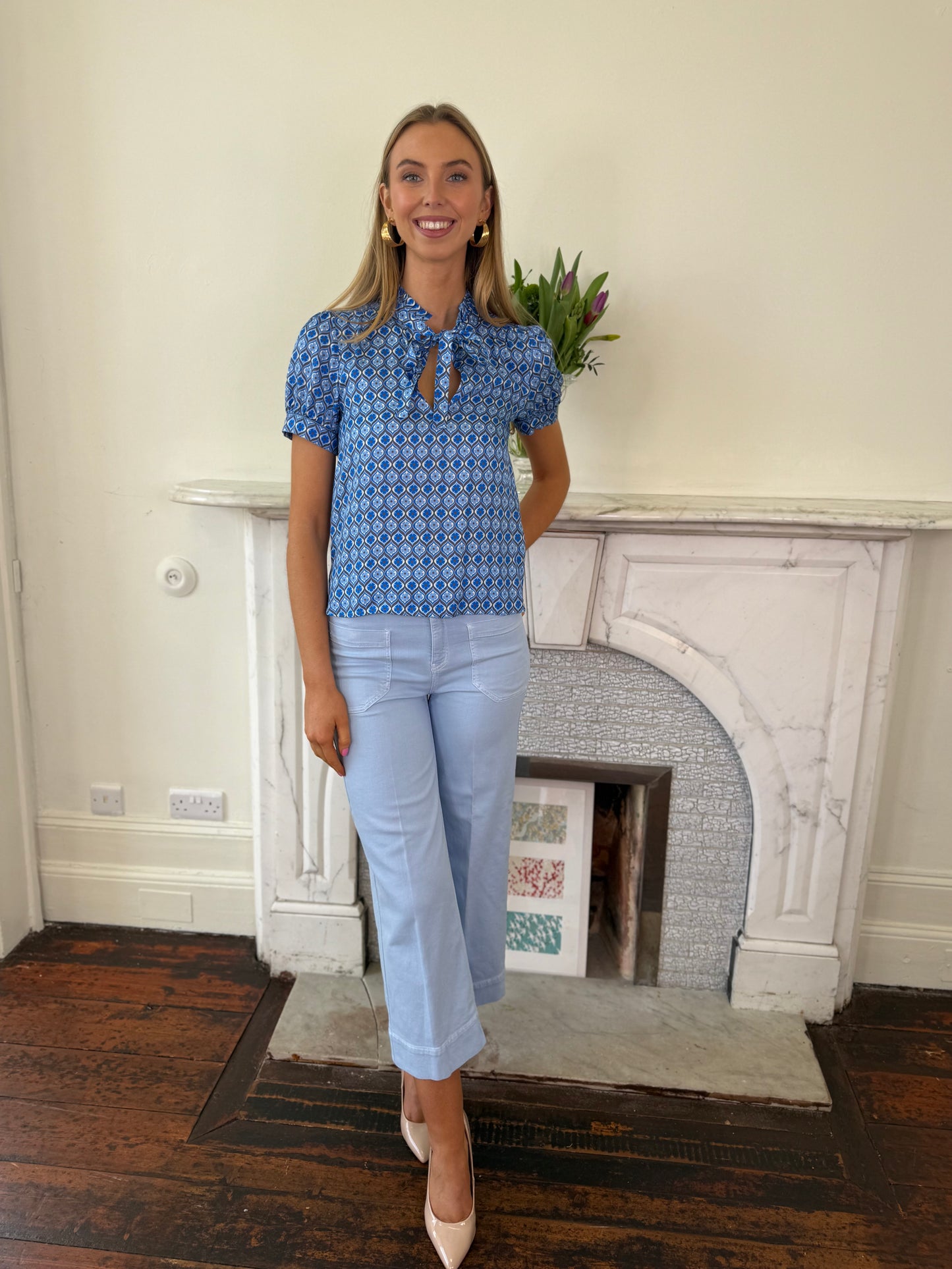 Raffaello Rossi Miru 6/8 Jeans in  Hellblau