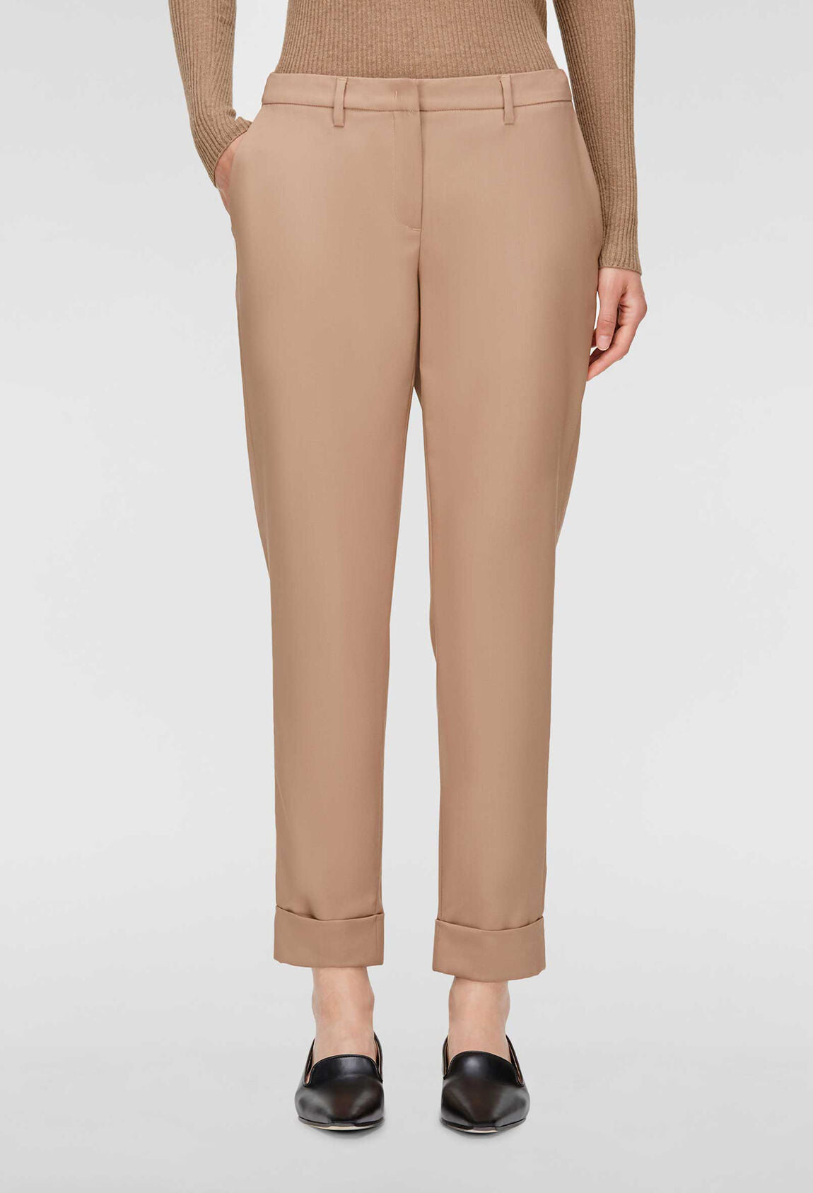 Montefalco camel cool wool trousers