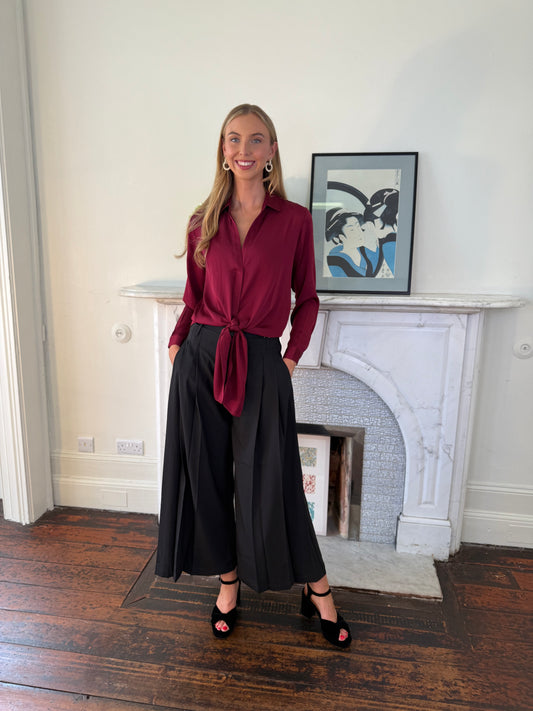 Silk95five Thai Shirt in  Dark Ruby