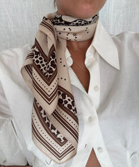 Lescarf Gemini Sand & Mocha Mousse Scarf