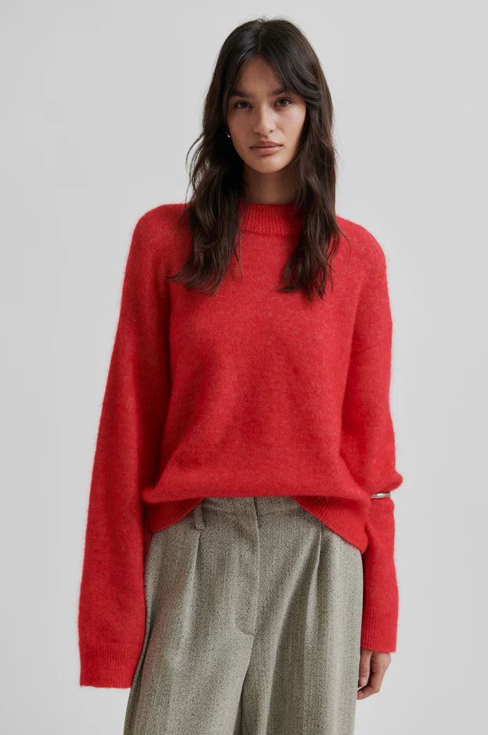 Second Female Broke Knit Drop Shoulder O Neck