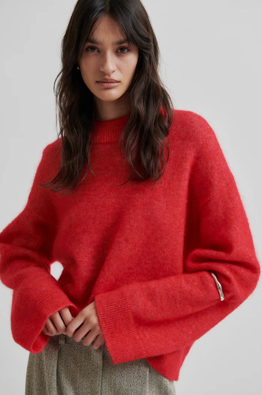 Second Female Broke Knit Drop Shoulder O Neck