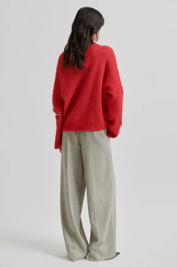 Second Female Broke Knit Drop Shoulder O Neck