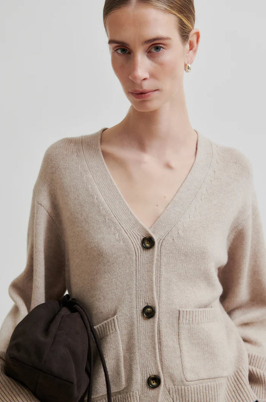 Second Female Alpha Knit Fitted Cardigan