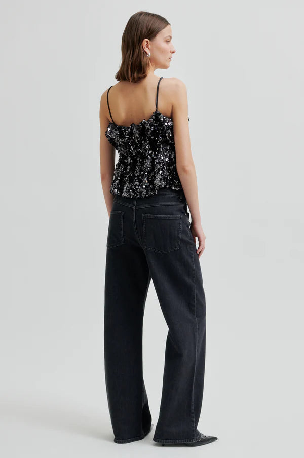 Second Female Shiny Strap Top