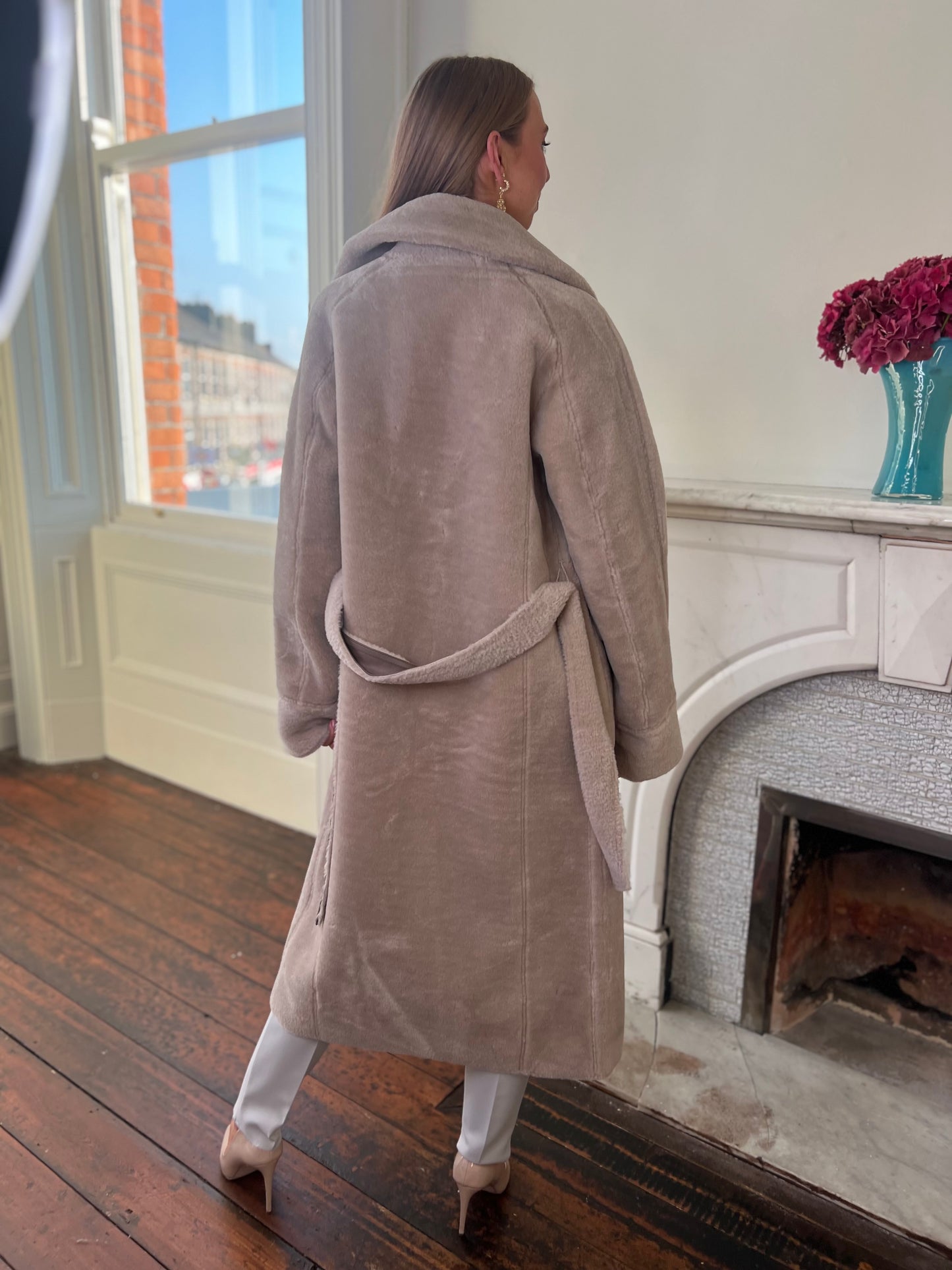 Urbancode Reversible Teddy Coat in Taupe