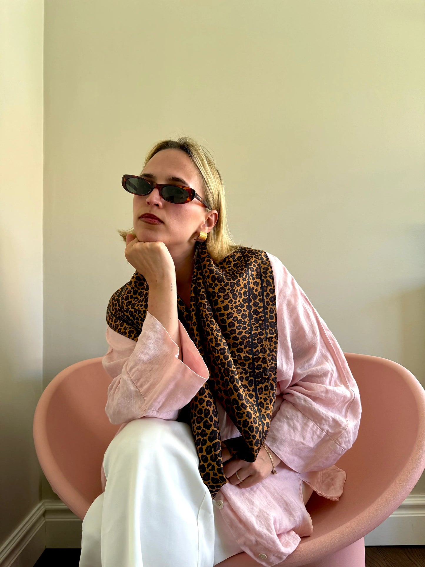 Lescarf Leo Scarf | Brown | 80 CM