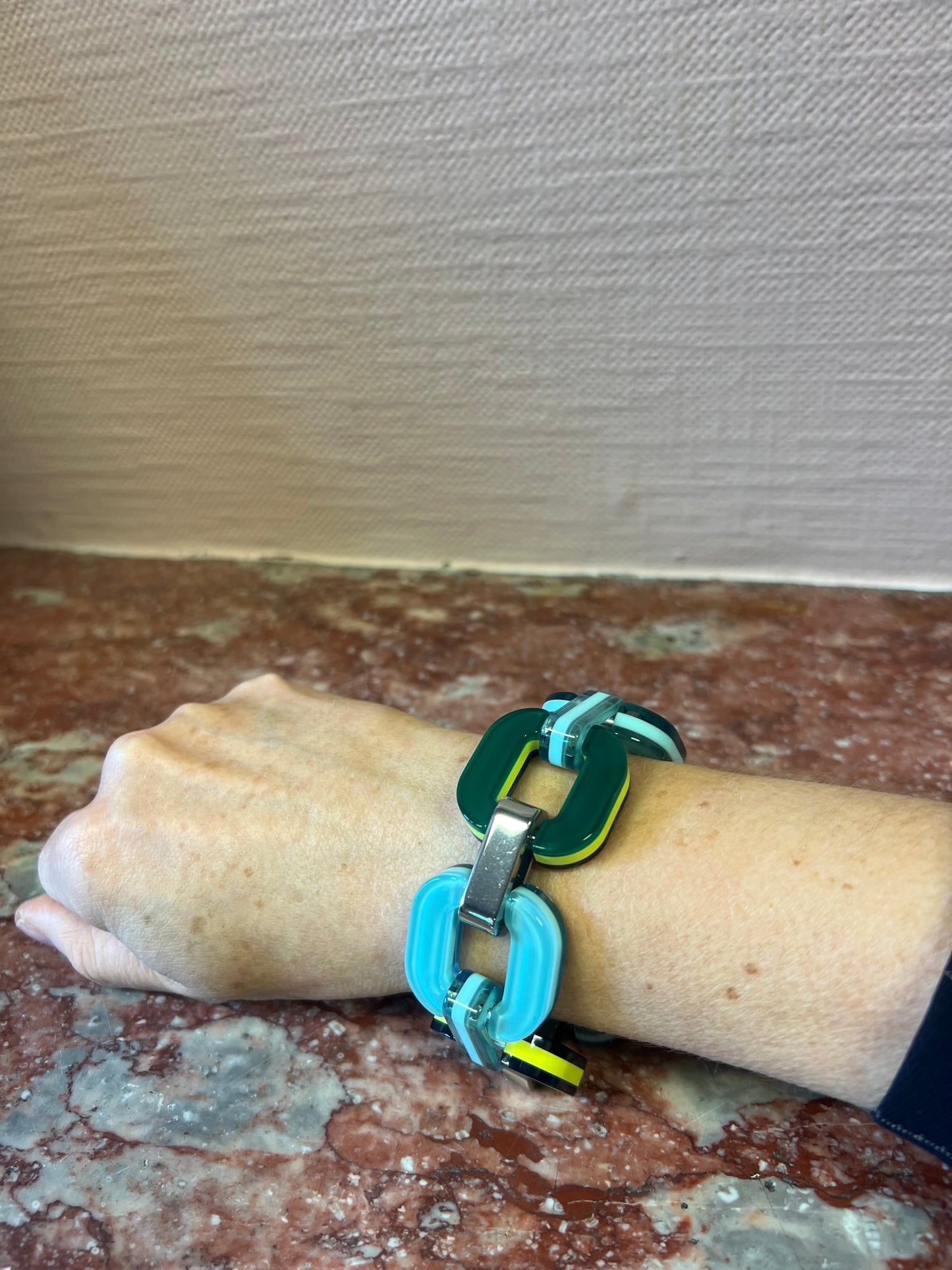 Green and Turquoise Bracelet