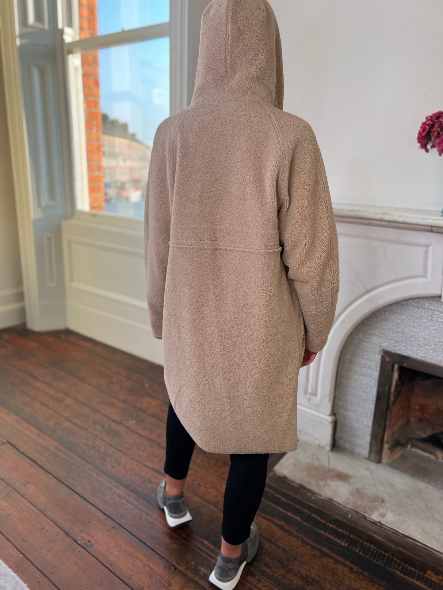 Urbancode Reversible Teddy Coat in Tan and Biscuit