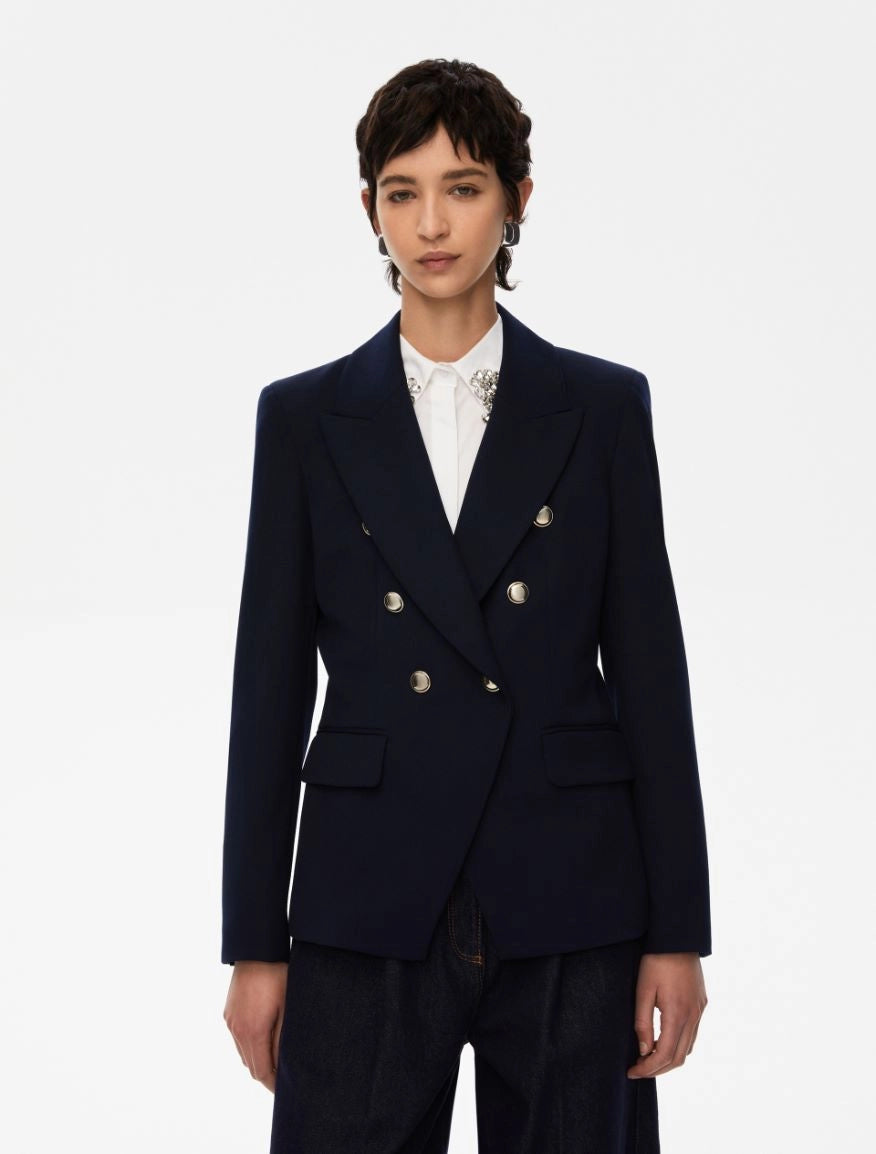 Iblues Double Breasted Blazer Midnight Daraghi