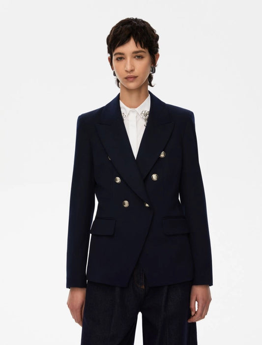 Iblues Double Breasted Blazer Midnight Daraghi