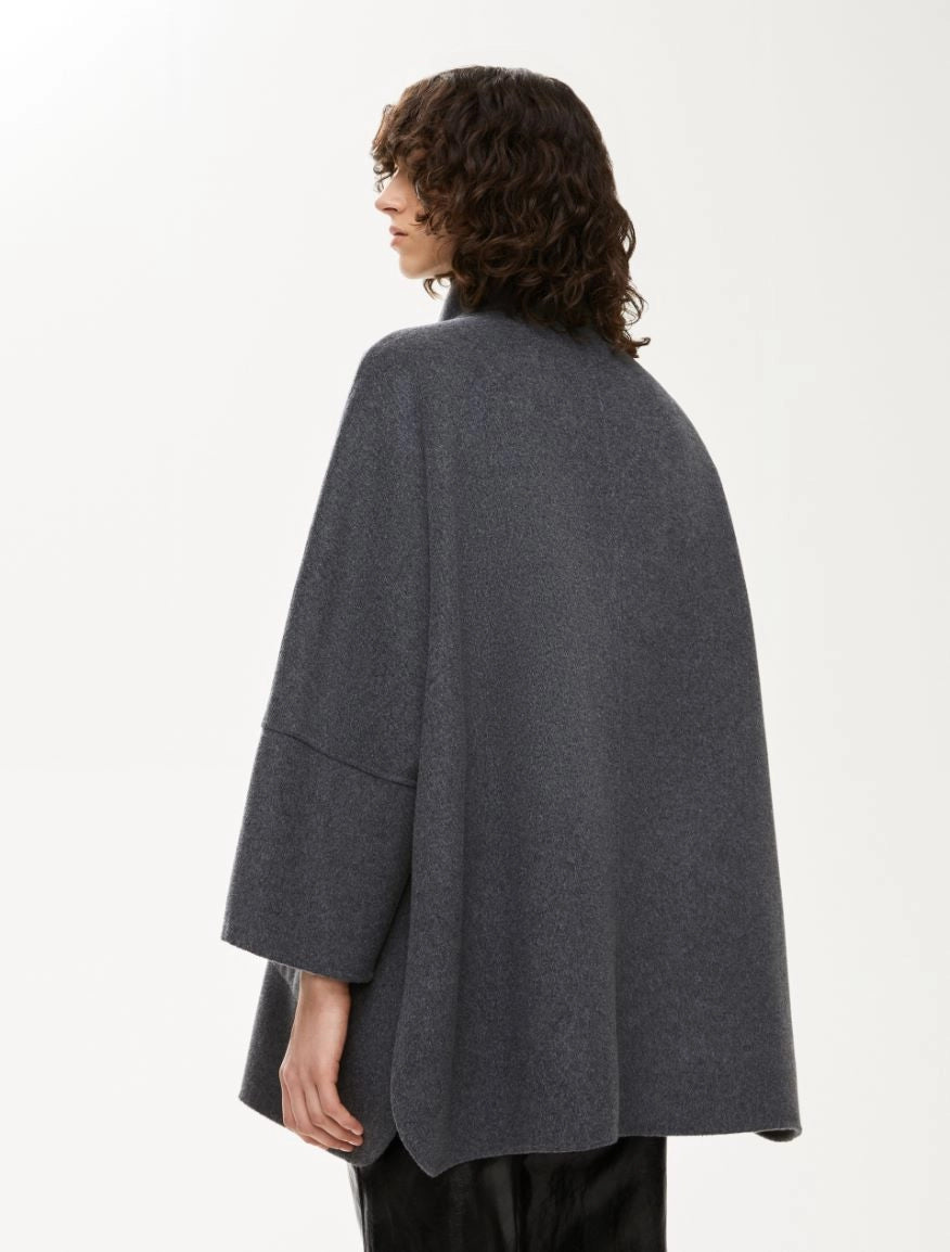 Iblues Grey Brunner Oversized Cape Style Coat