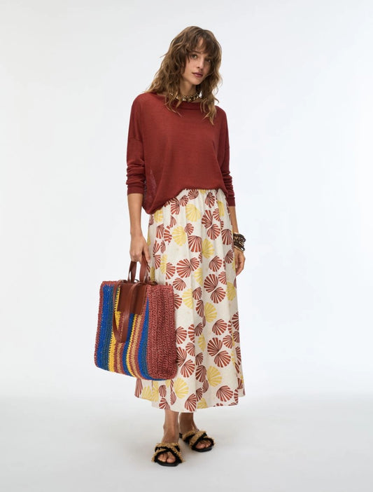 Iblues Printed Skirt Powder