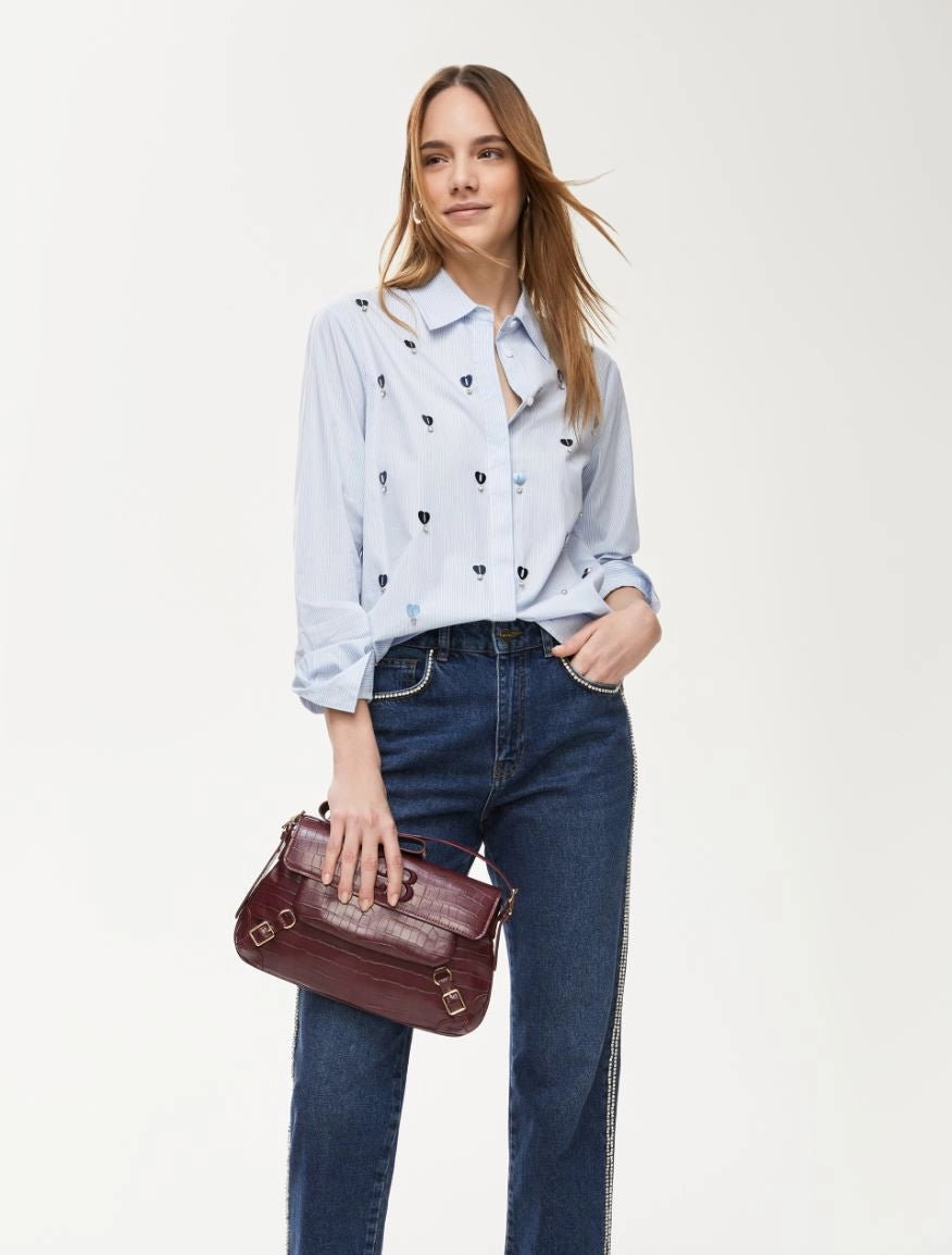 Iblues Bernini Striped Blue With Hearts