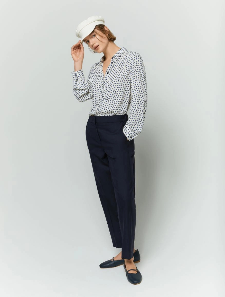 Miriam Navy Semi Fitted Trouser