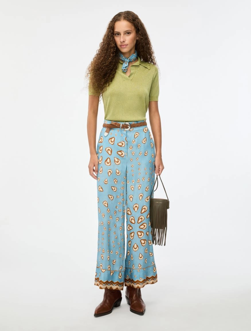 Iblues Printed Trousers Anise