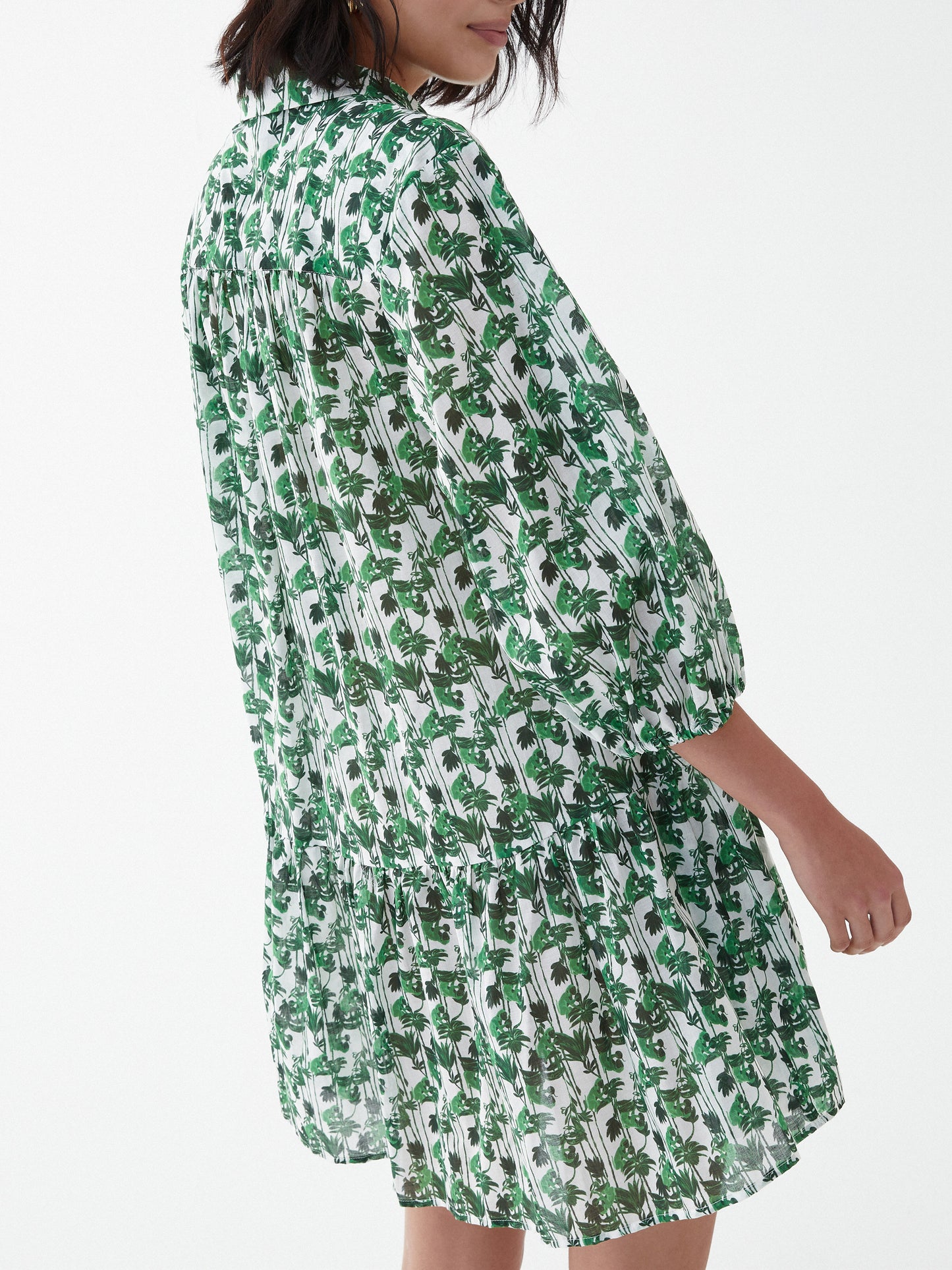 Cloruro Printed Green Dress