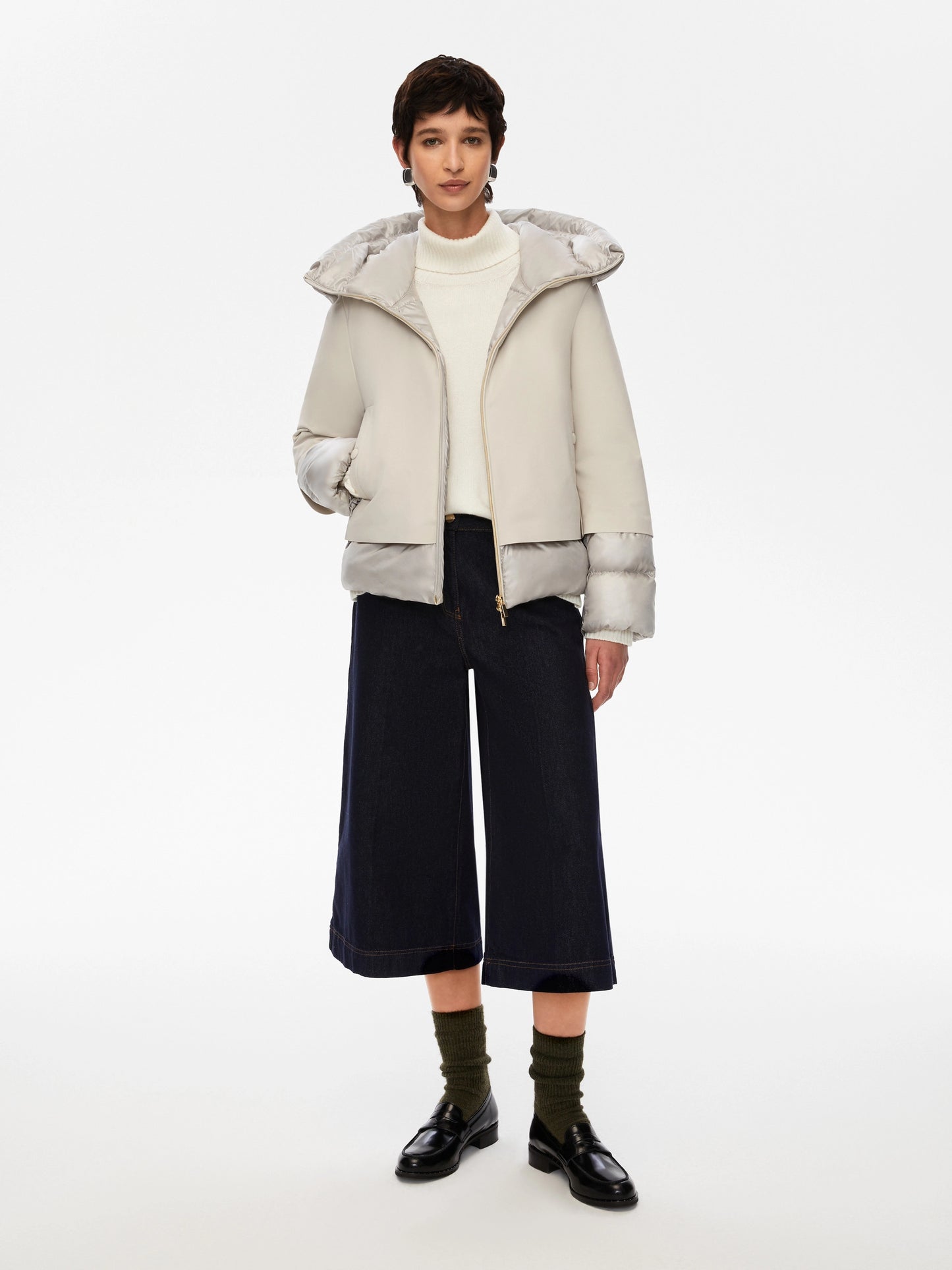 Iblues Hooded Jacket Mastic
