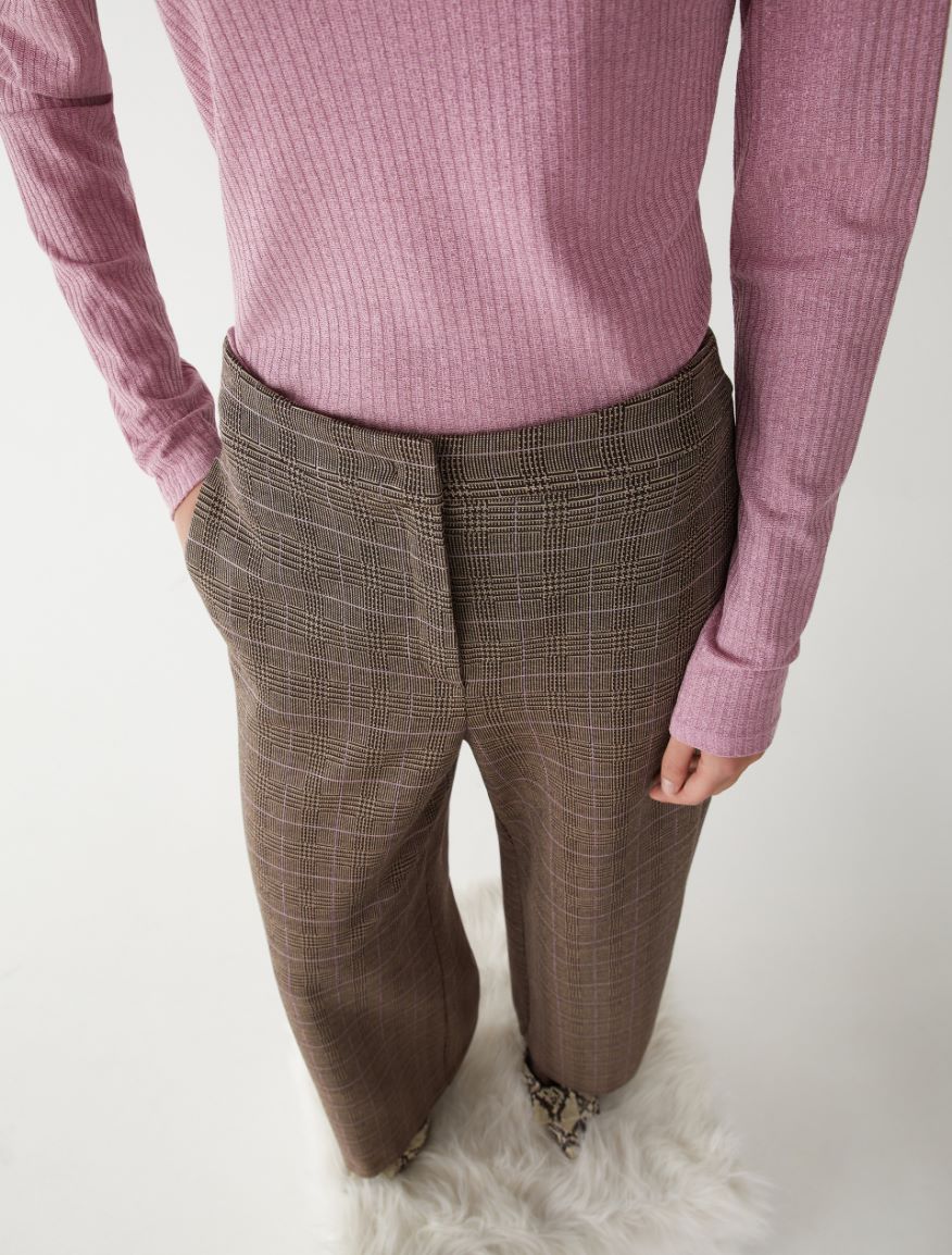 Apache  Check Trouser in Brown