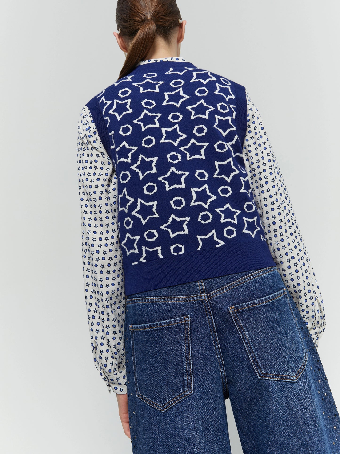 Danilo Navy Star Sleeveless Knit