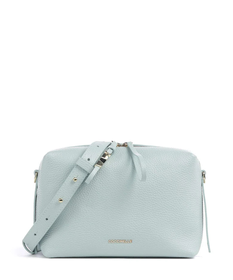 Coccinelle Nory Grained Leather Aquamarine Bag