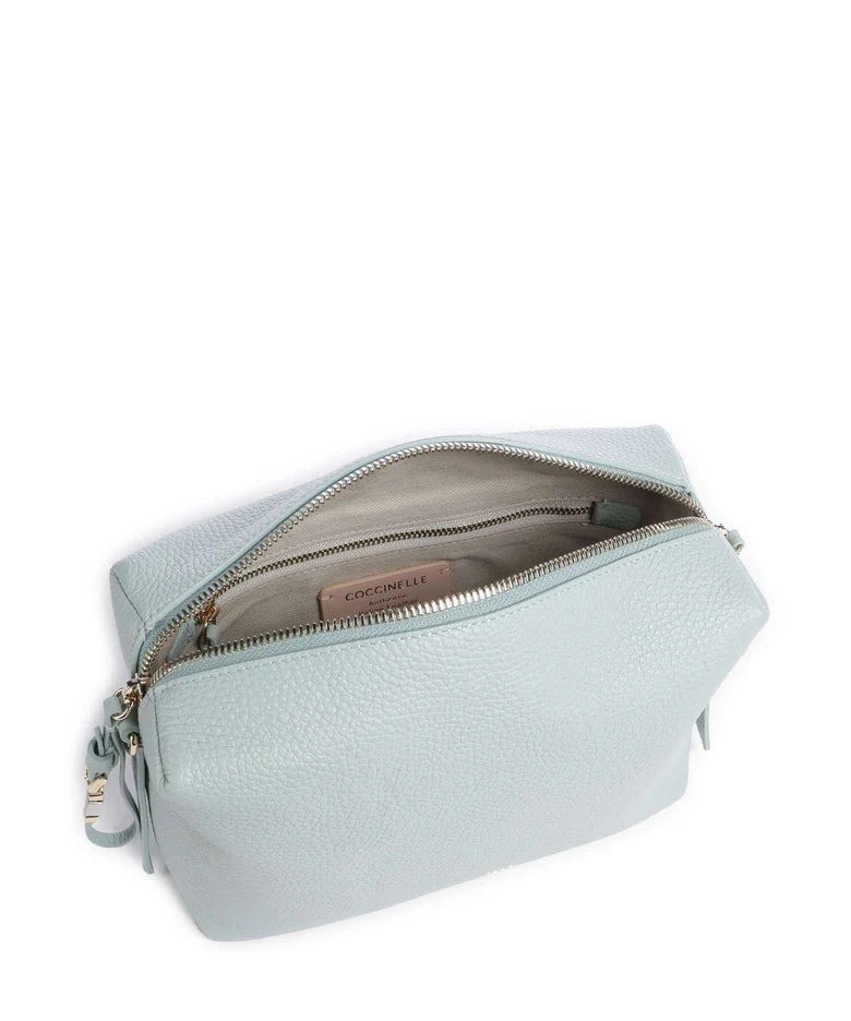 Coccinelle Nory Grained Leather Aquamarine Bag