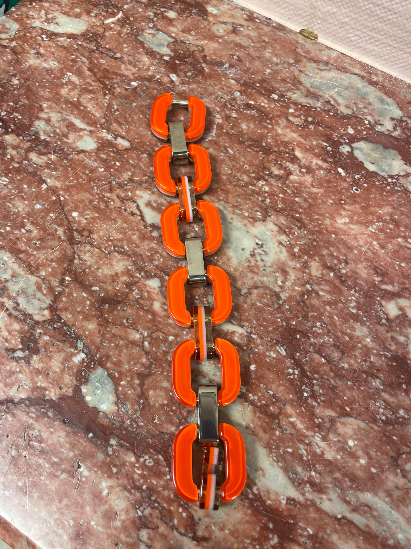 Orange and nude Bracelet