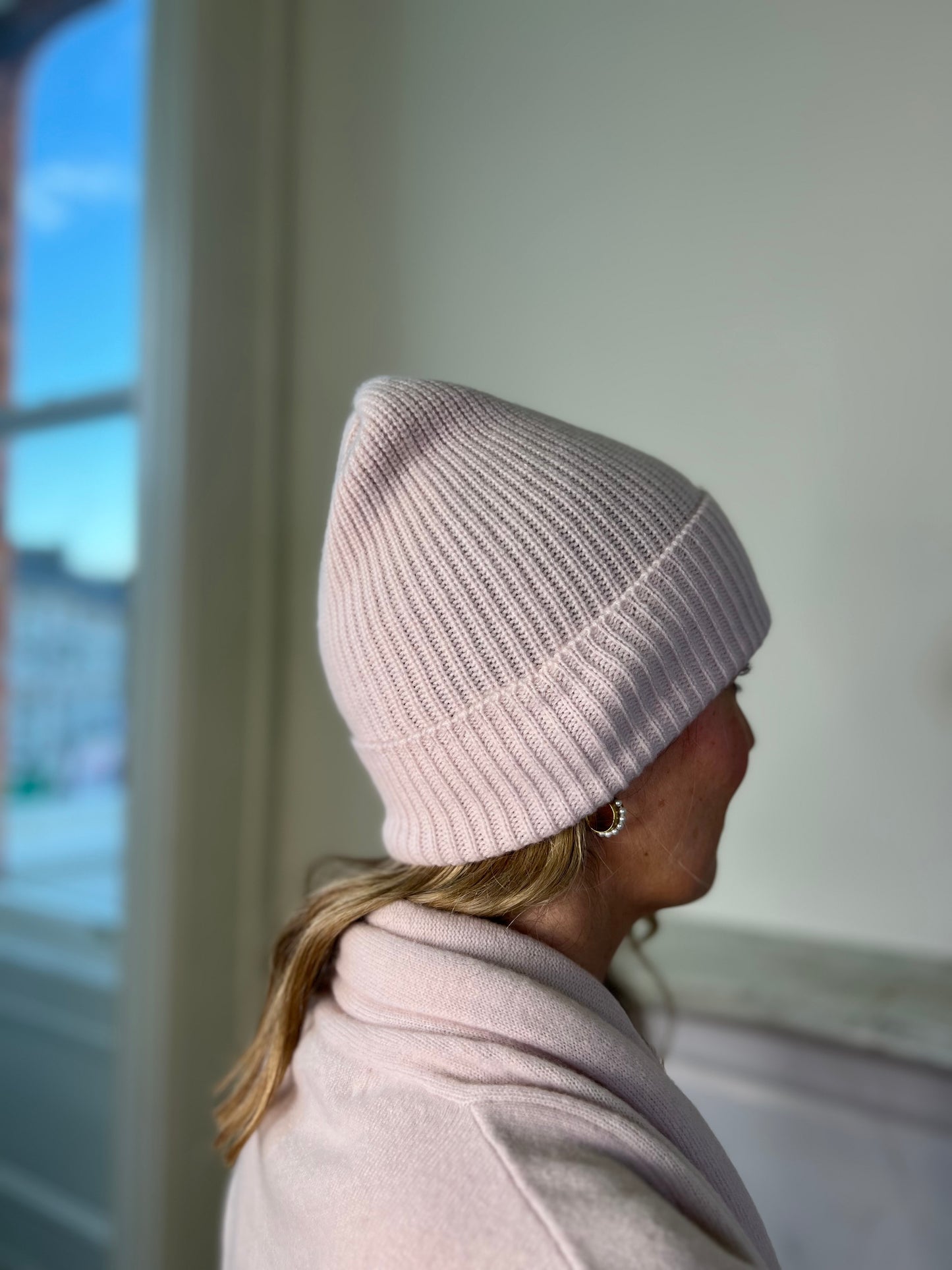 Marc Cashmere Ribbed Hat in 2 colours