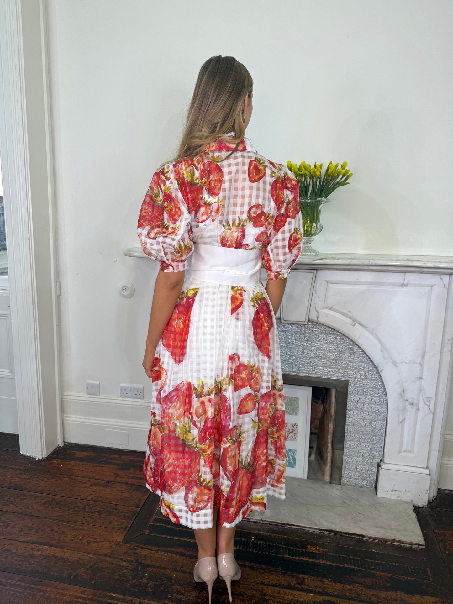 Sara Roka Strawberry Fields Shirt Dress