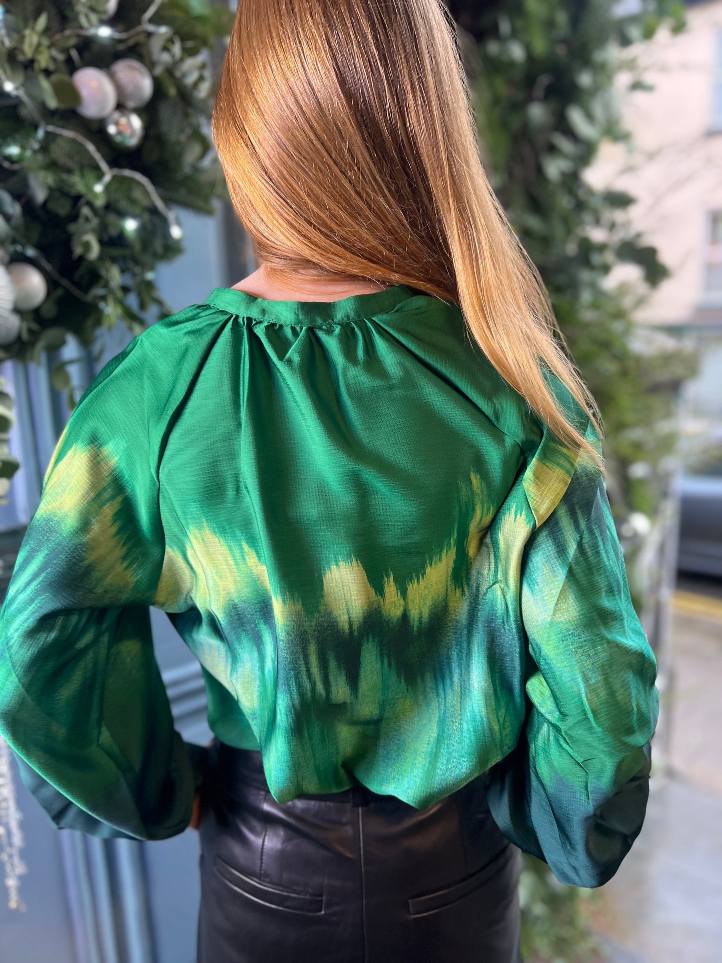 Suncoo Live Green Toe Dye Blouse