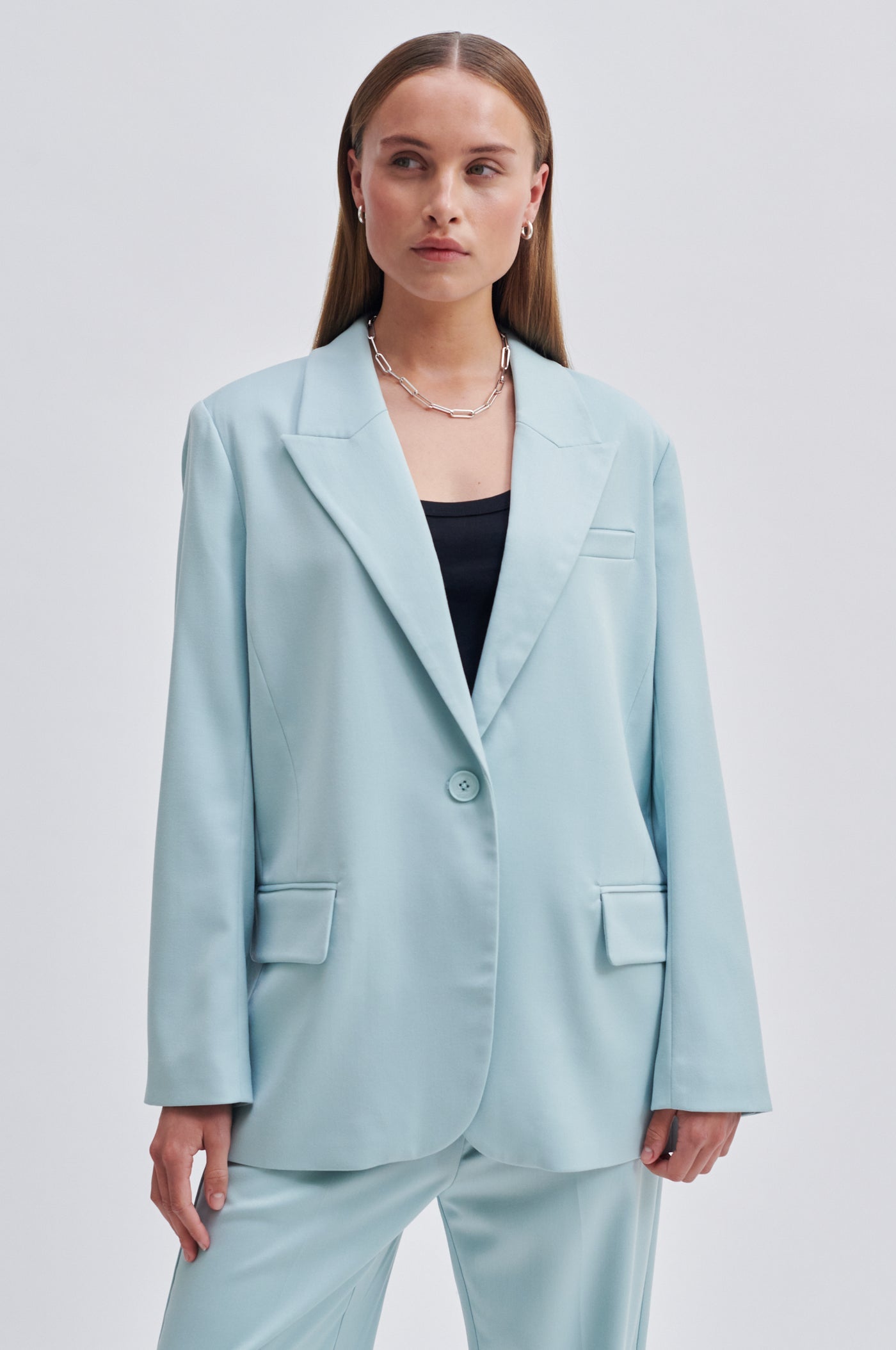 Womens Lapel Collar Button Blazer Loose Trousers Formal Dress Jacket Suits  2Pcs | eBay