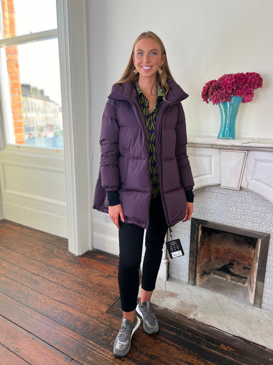 Laminar Aubergine Padded Jacket in Gore Tex Infinium with Hood