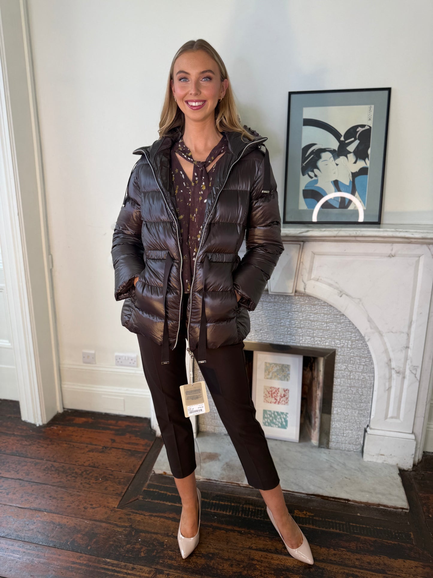 Herno Piumino Corto Marrone Short Puffa