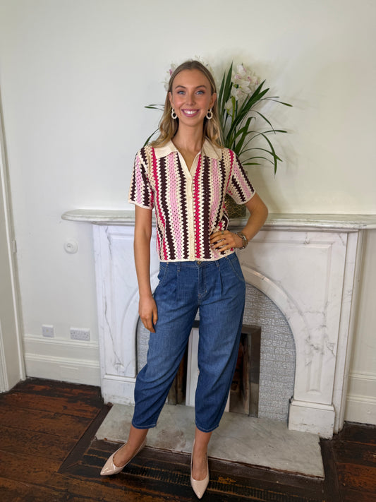 Suncoo Gigi Zig Zag Printed Top