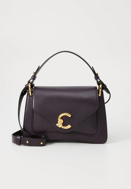 Coccinelle Calf Leather Bag Prune